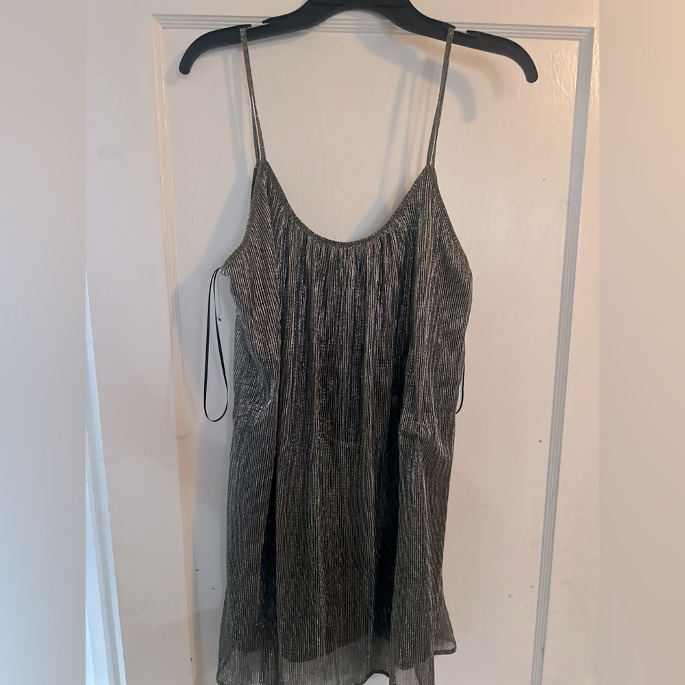 Mini party dress (gold metallic)